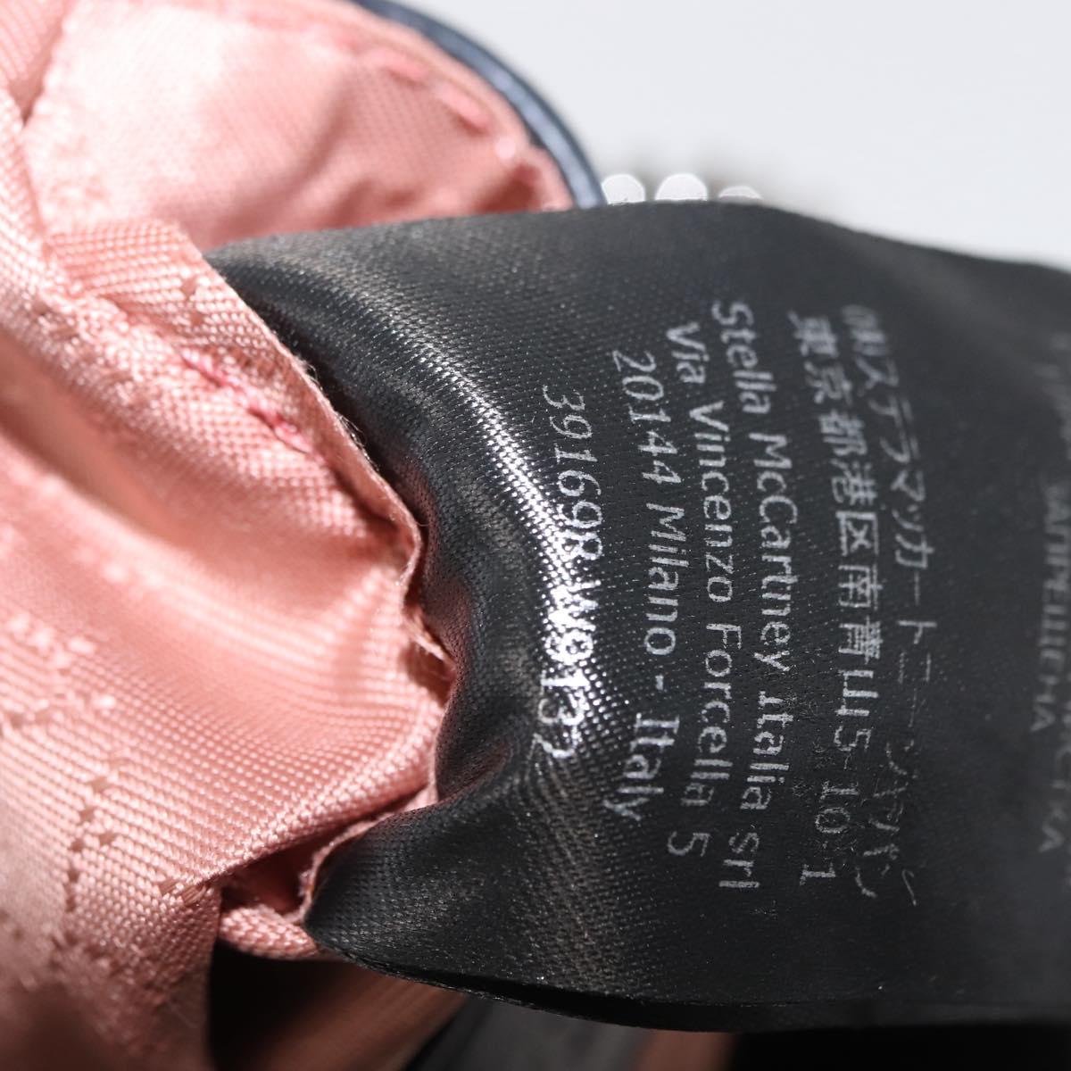 Stella MacCartney Falabella Chain Bag Suede Black Silver 391698 Auth BA7038