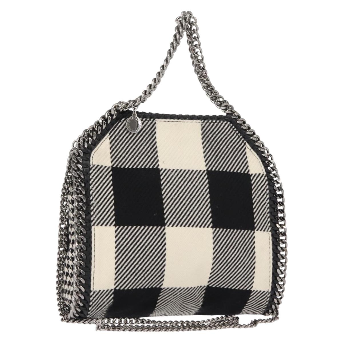 Stella MacCartney Chain Falabella Bag Polyester 2way Black 371223 Auth BA7040