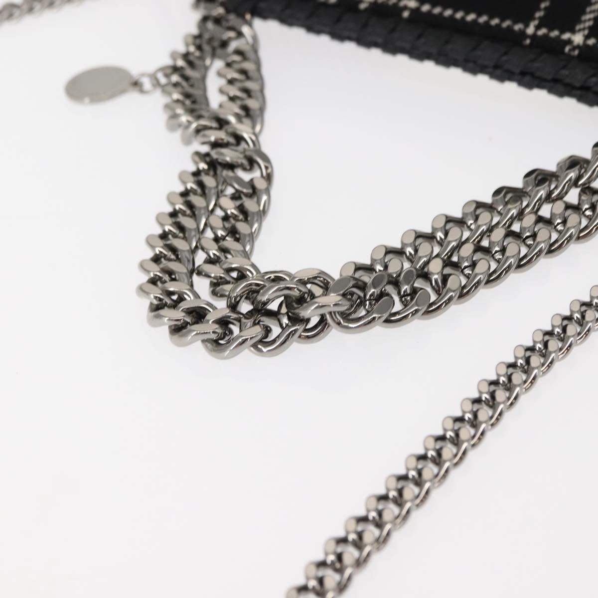 Stella MacCartney Chain Falabella Bag Polyester 2way Black 371223 Auth BA7040