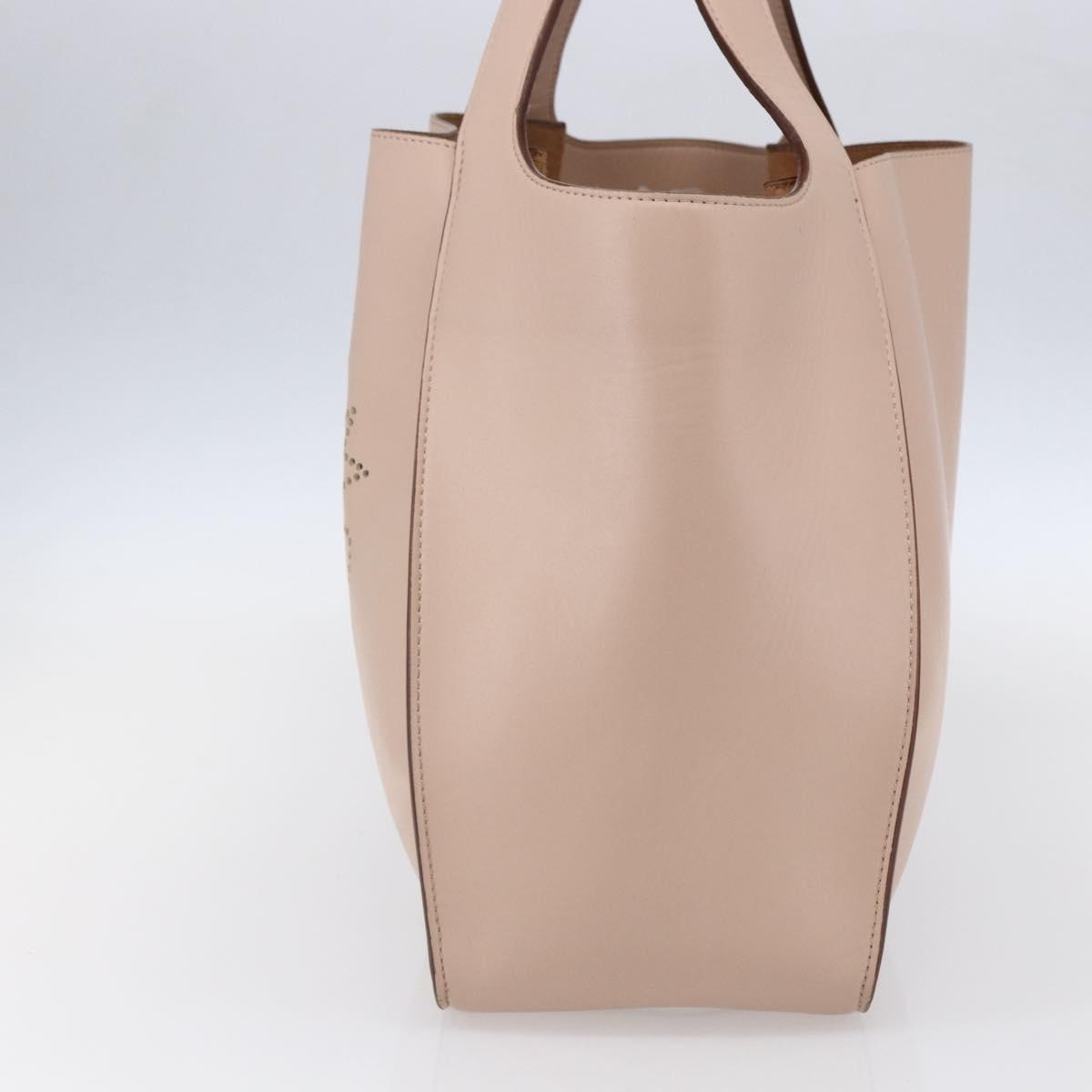 Stella MacCartney Tote Bag Leather Beige 502793 Auth BA7042