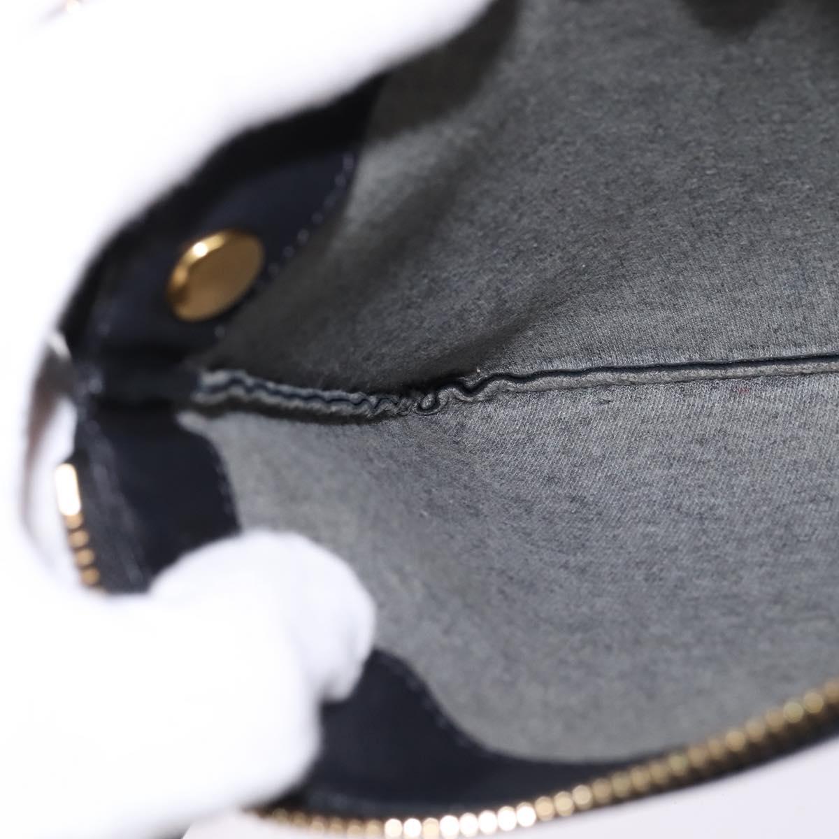 CELINE Trio large Shoulder Bag Leather Multicolor Gold Auth BA7047