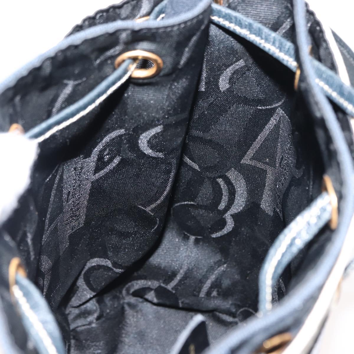 Salvatore Ferragamo Shoulder Bag Canvas Leather Beige Gold Auth BA7054