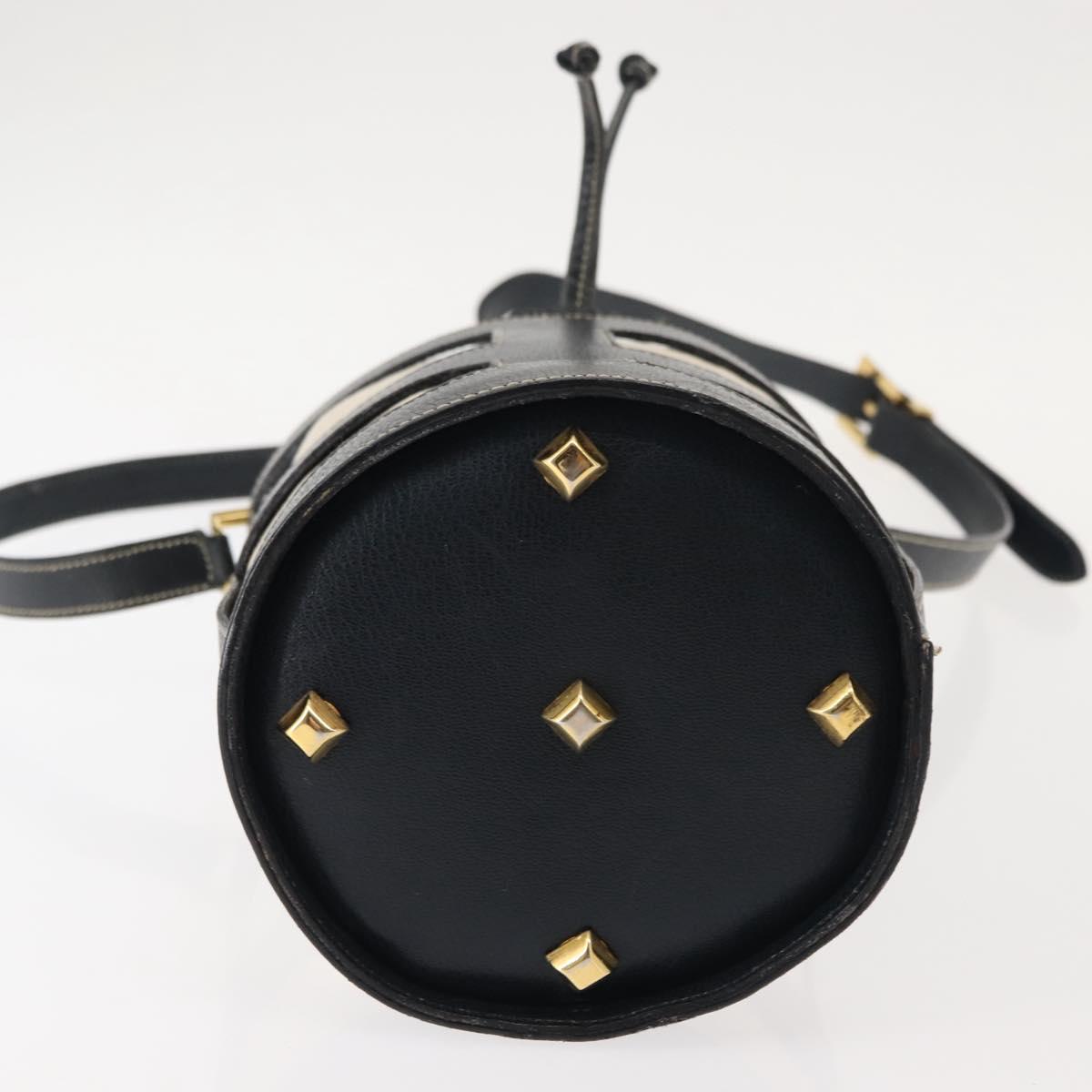 Salvatore Ferragamo Shoulder Bag Canvas Leather Beige Gold Auth BA7054