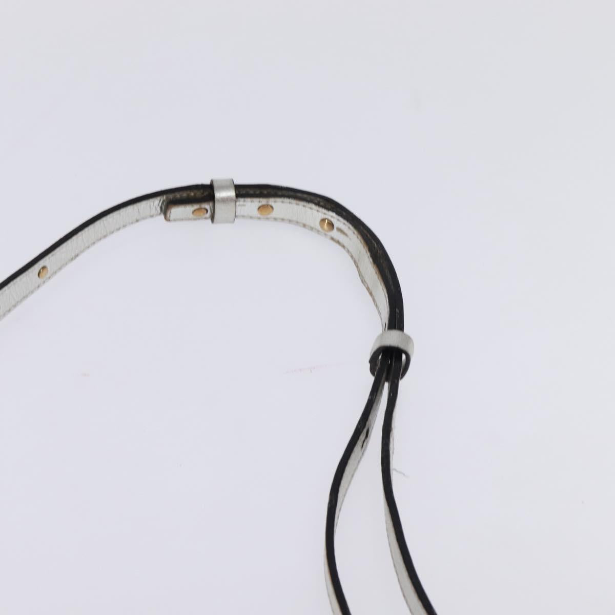 Chloe Etel Hand Bag Leather 2way Silver Gold Auth BA7071