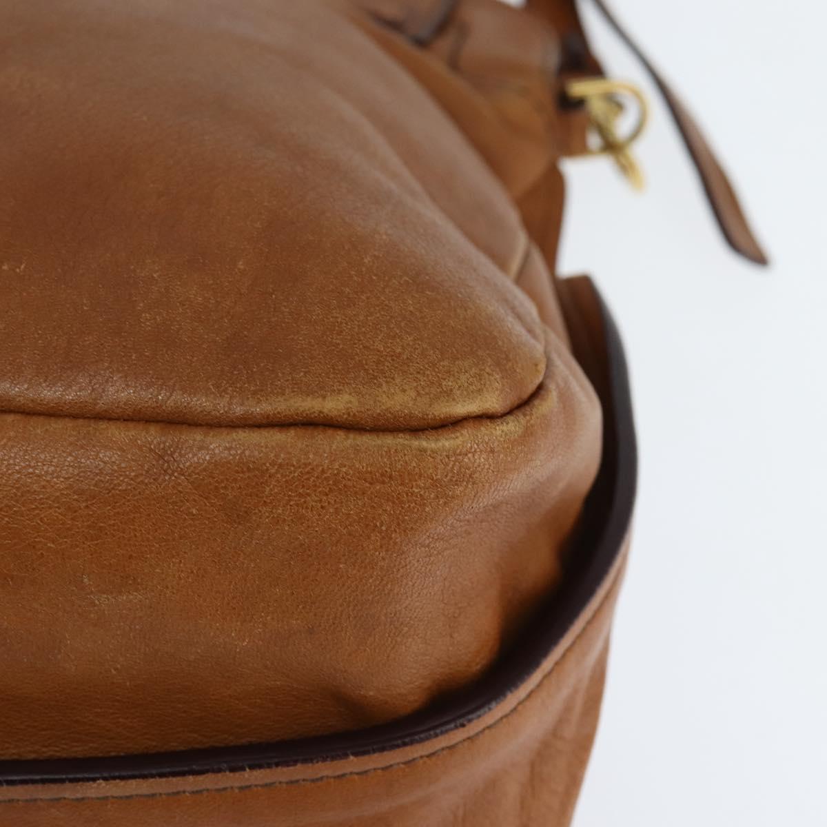 Chloe Margaret Hand Bag Leather 2way Brown Gold Auth BA7073