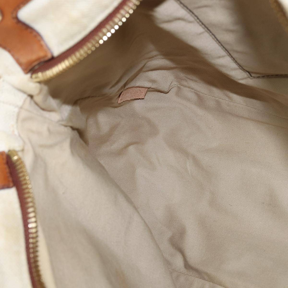 Chloe Margaret Hand Bag Leather 2way Brown Gold Auth BA7073