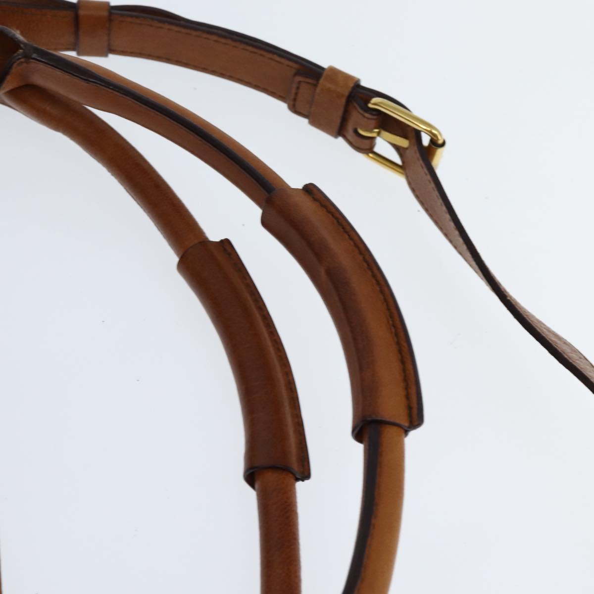 Chloe Margaret Hand Bag Leather 2way Brown Gold Auth BA7073