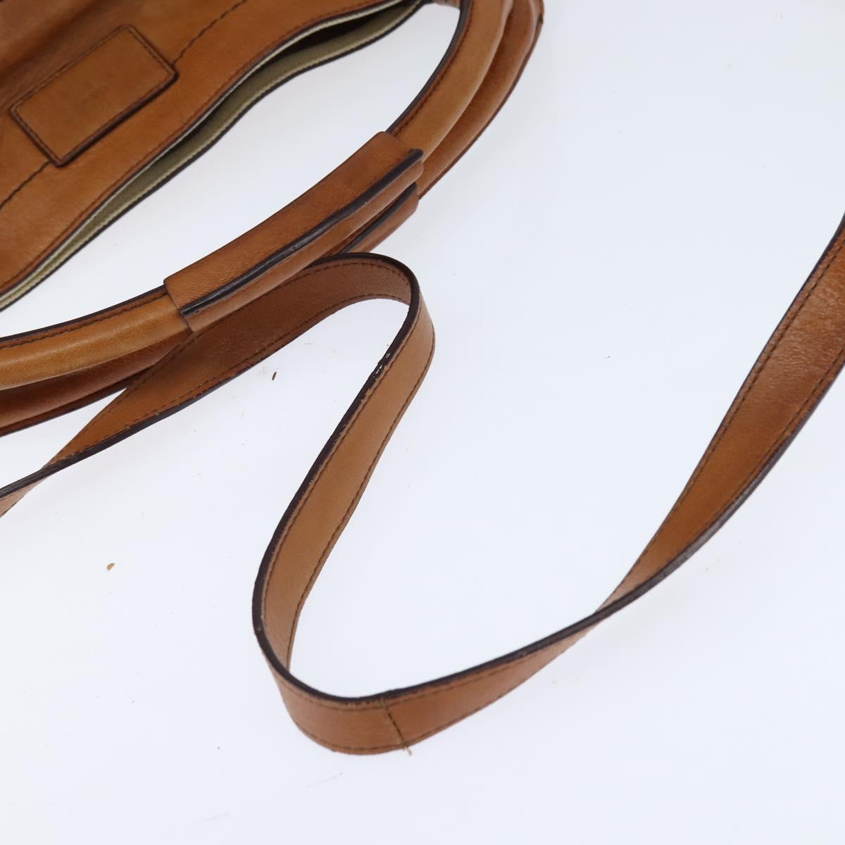 Chloe Margaret Hand Bag Leather 2way Brown Gold Auth BA7073