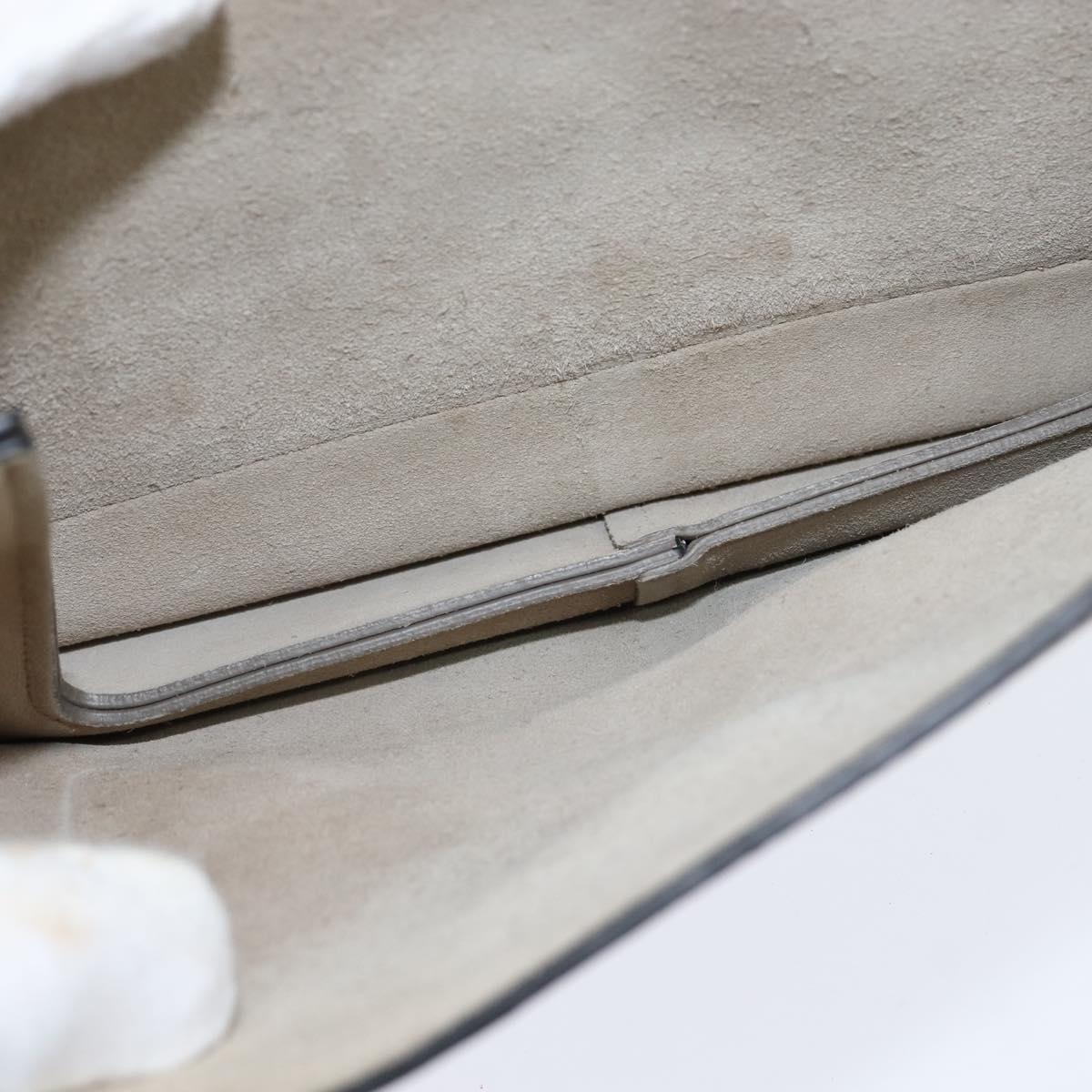 Chloe Fay Shoulder Bag Suede Leather Gray Gold Auth BA7076