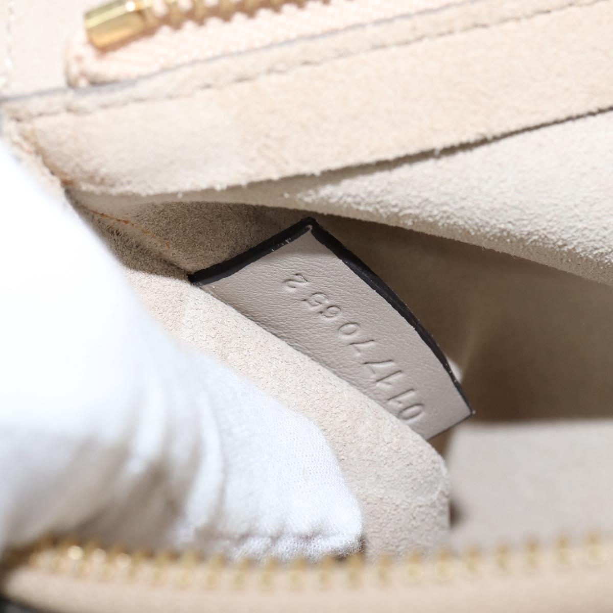 Chloe Fay Shoulder Bag Suede Leather Gray Gold Auth BA7076