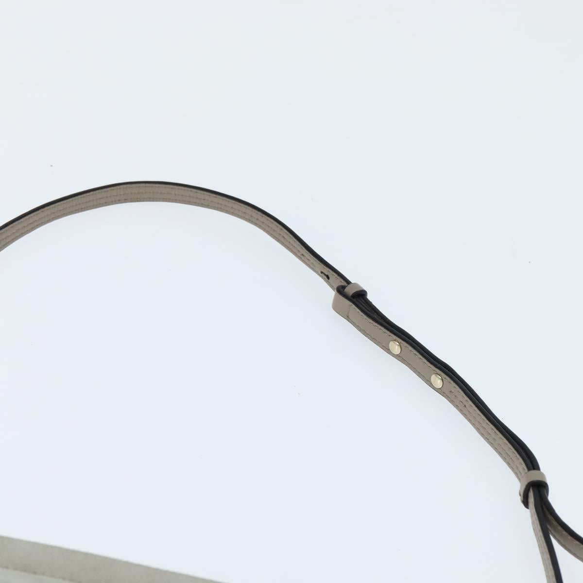 Chloe Fay Shoulder Bag Suede Leather Gray Gold Auth BA7076