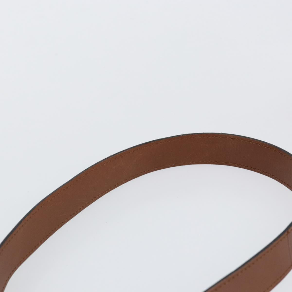 Christian Dior Shoulder Bag Leather Brown Gold Auth BA7085