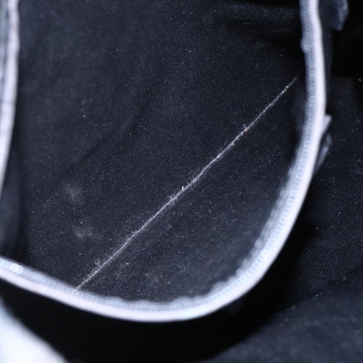 SAINT LAURENT Kahala Tote Bag Canvas Black Silver 123435 Auth BA7095