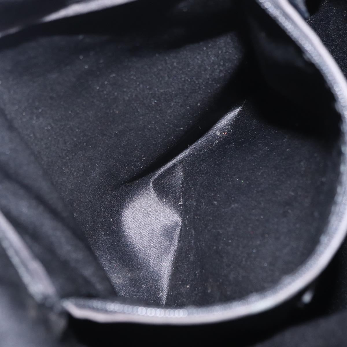 SAINT LAURENT Kahala Tote Bag Canvas Black Silver 123435 Auth BA7095