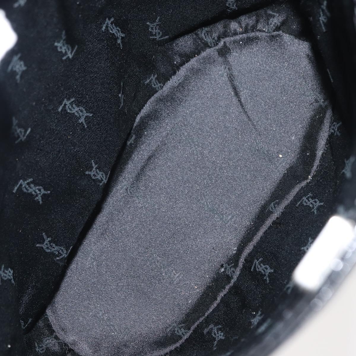 SAINT LAURENT Tote Bag Enamel nylon Red Silver Auth BA7096