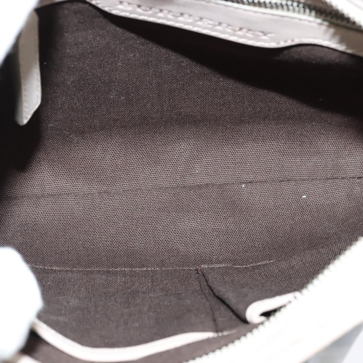 BURBERRY Nova Check Shoulder Bag PVC Khaki Auth BA711