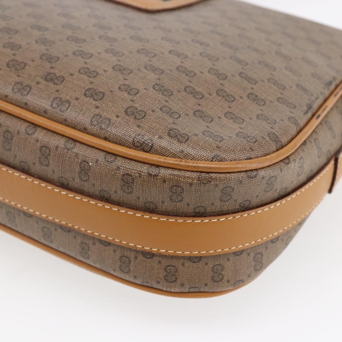 GUCCI Micro GG Supreme Web Sherry Line Bag PVC Beige 001 115 0914 Auth BA7111