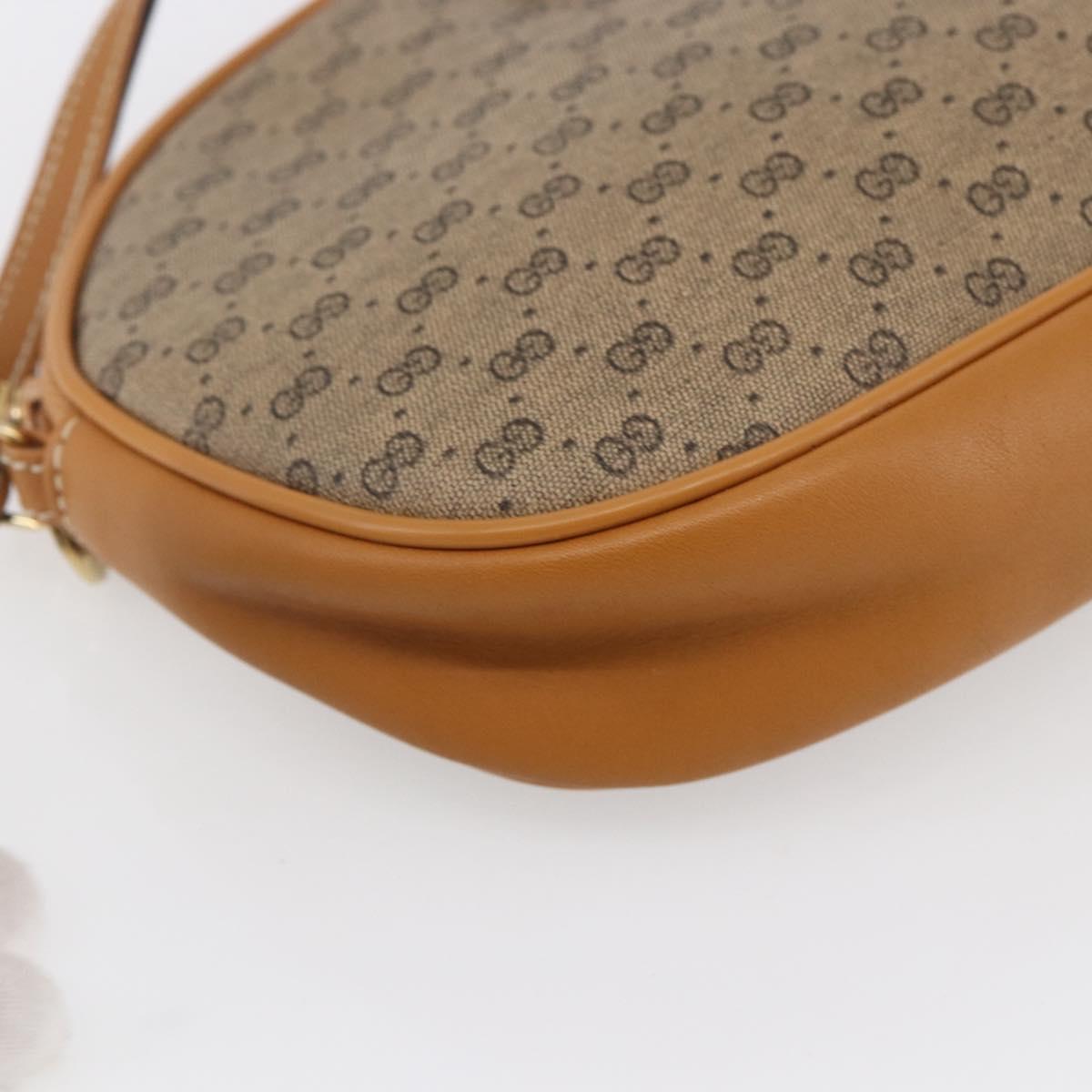 GUCCI Micro GG Supreme Shoulder Bag PVC Beige Gold 007 89 1113 Auth BA7112