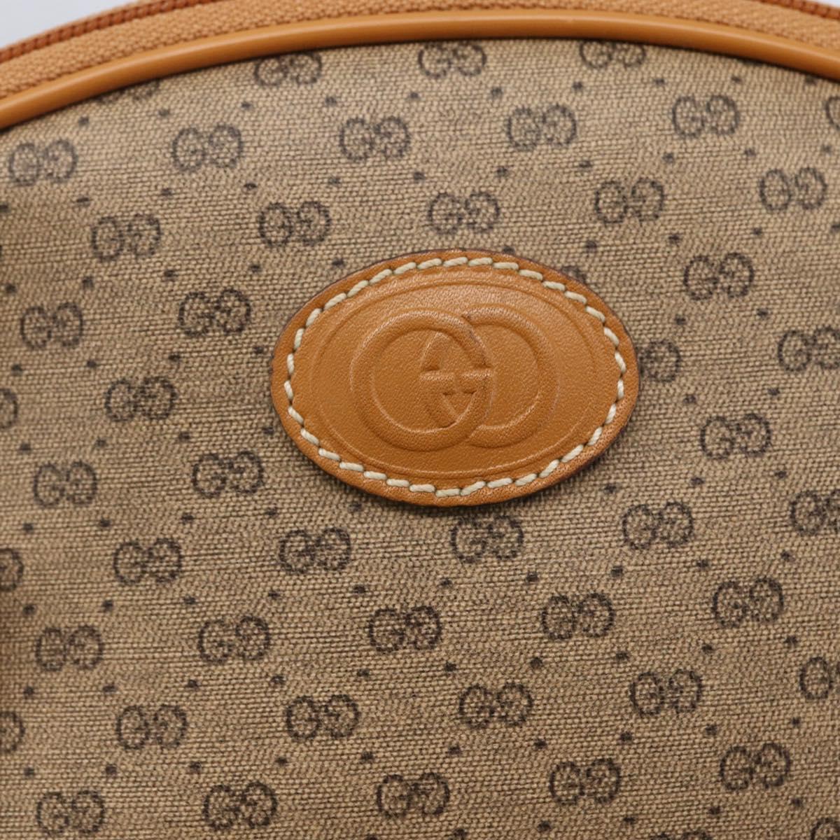 GUCCI Micro GG Supreme Shoulder Bag PVC Beige Gold 007 89 1113 Auth BA7112