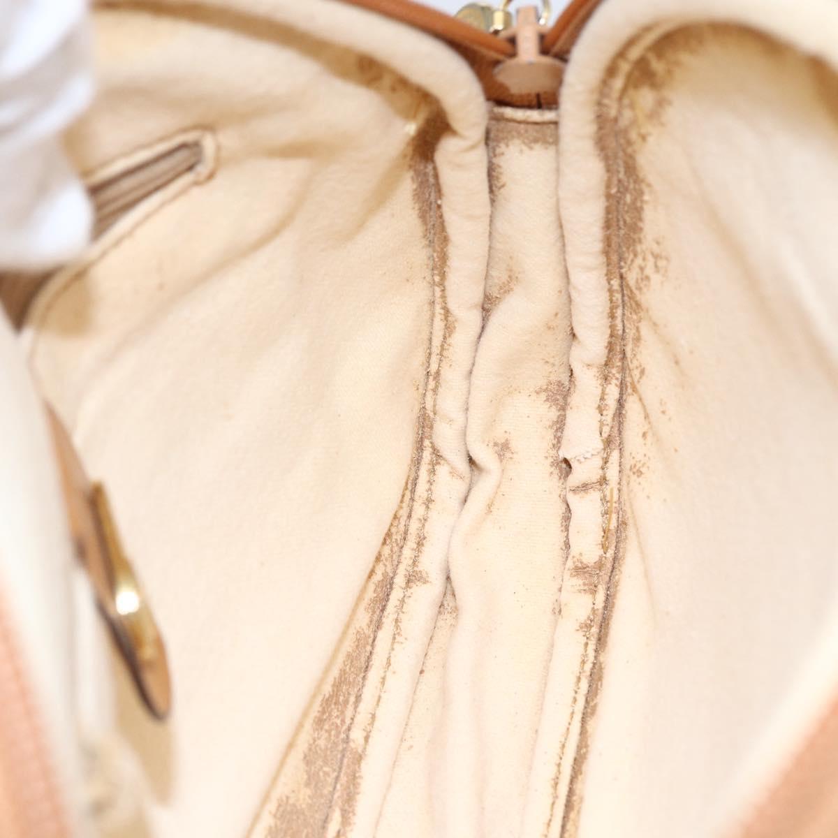 GUCCI Micro GG Supreme Shoulder Bag PVC Beige Gold 007 89 1113 Auth BA7112