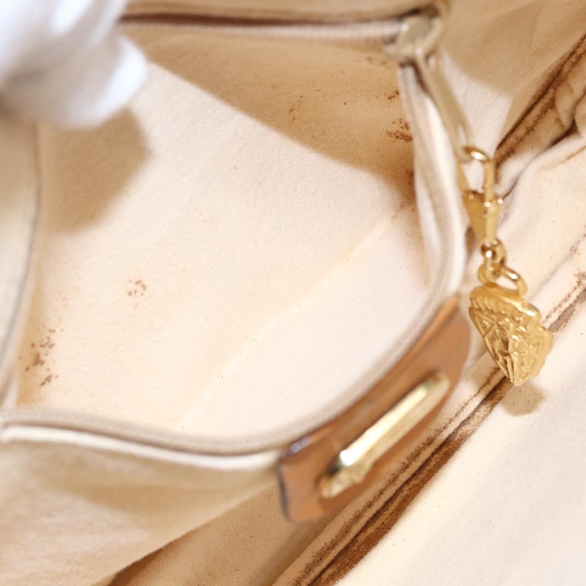 GUCCI Micro GG Supreme Shoulder Bag PVC Beige Gold 007 89 1113 Auth BA7112