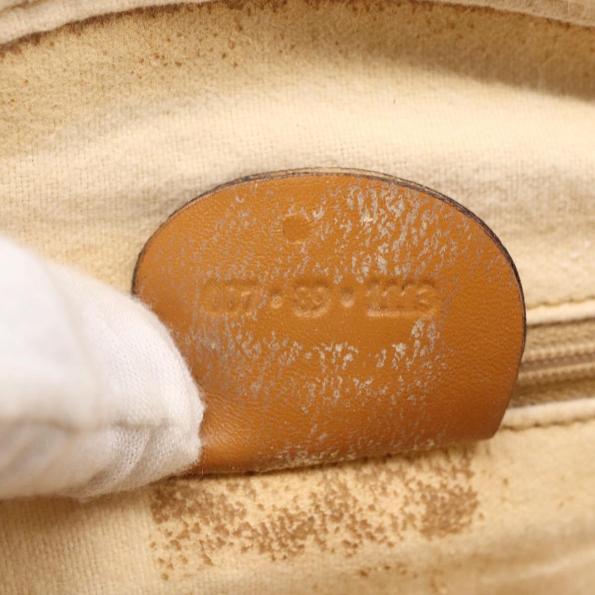 GUCCI Micro GG Supreme Shoulder Bag PVC Beige Gold 007 89 1113 Auth BA7112