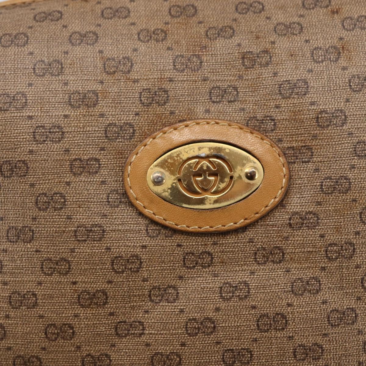 GUCCI Micro GG Supreme Shoulder Bag PVC Beige Gold 007 104 4916 Auth BA7113