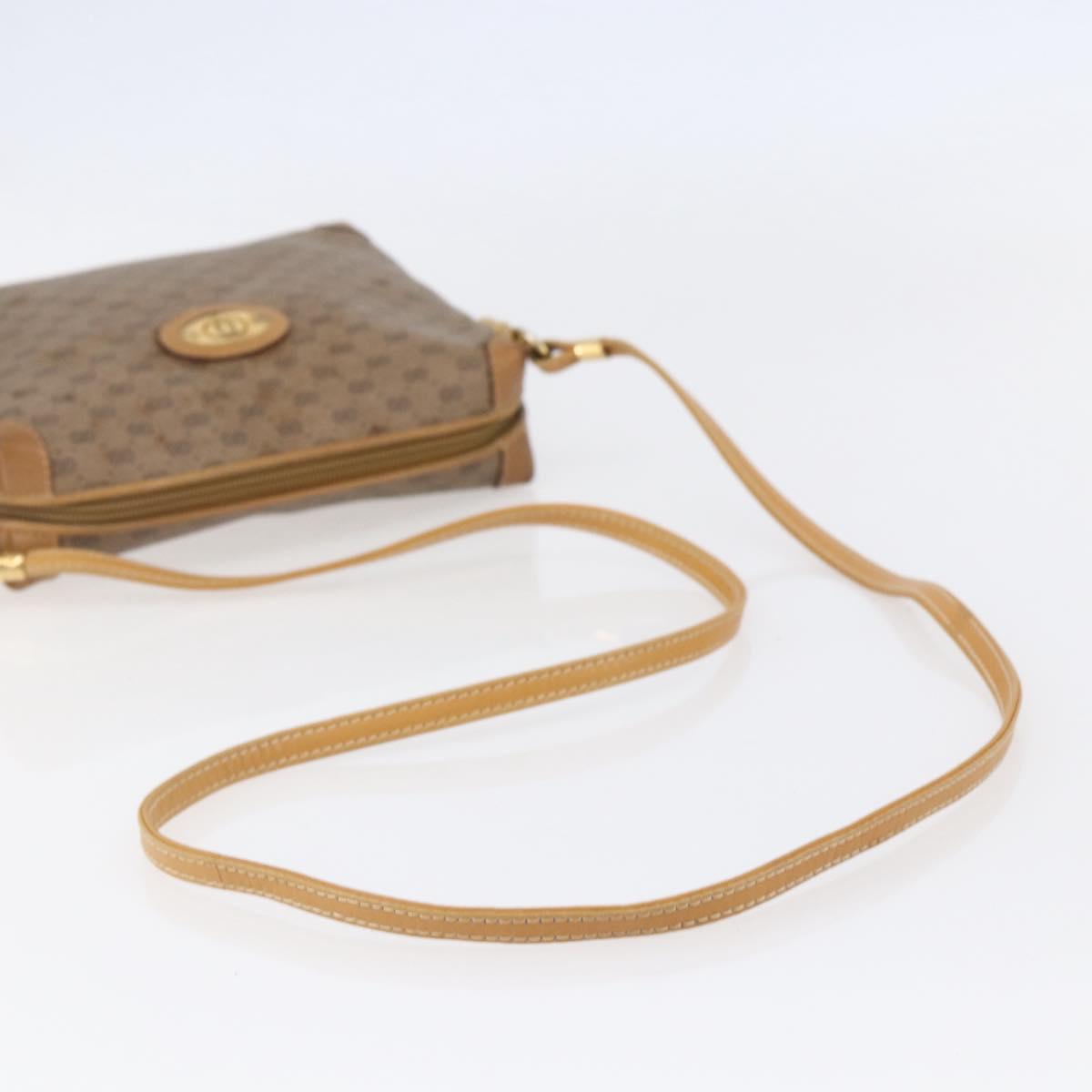 GUCCI Micro GG Supreme Shoulder Bag PVC Beige Gold 007 104 4916 Auth BA7113