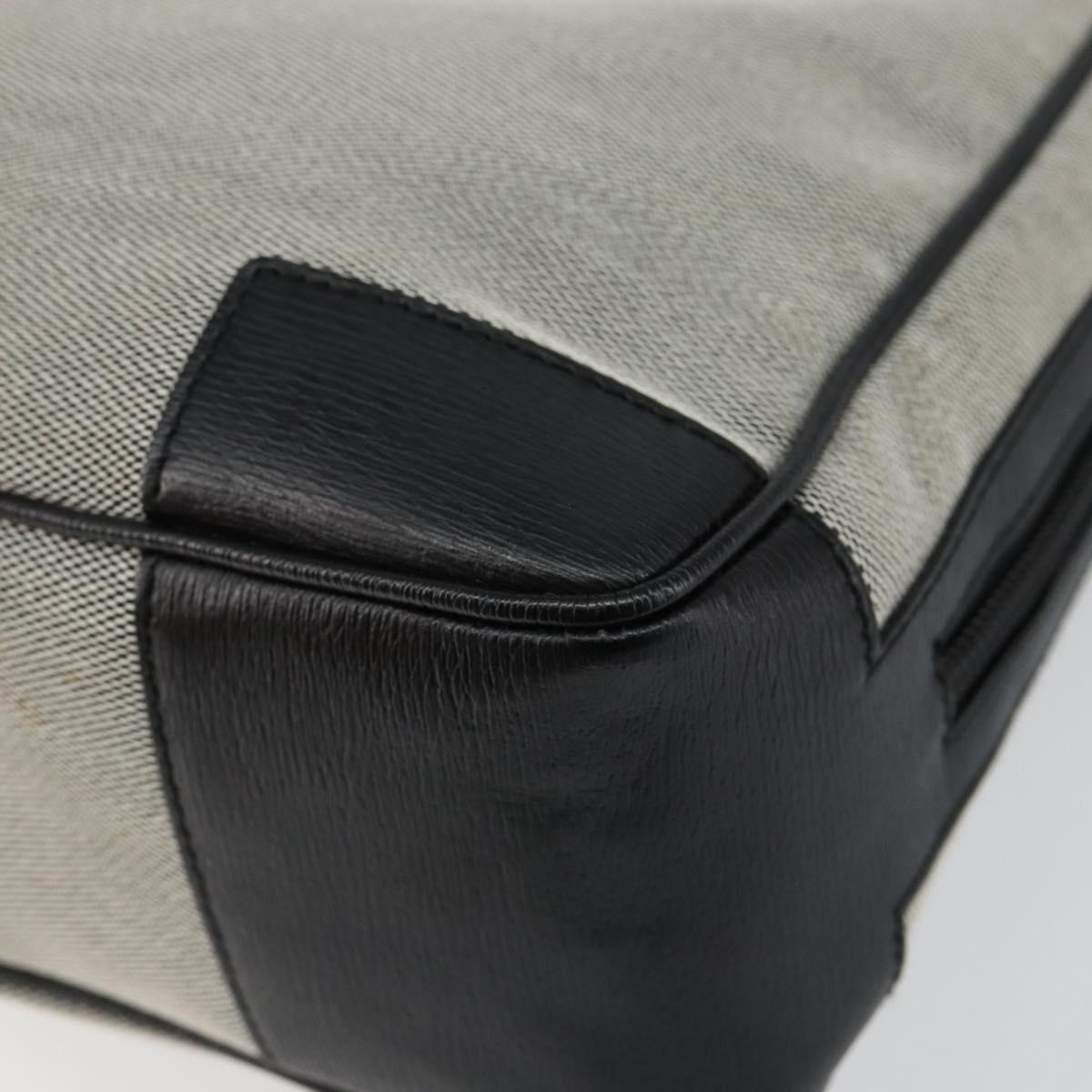 GUCCI Hand Bag Canvas Gray Gold 001 5155 Auth BA7115