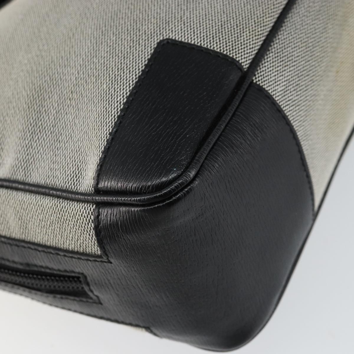 GUCCI Hand Bag Canvas Gray Gold 001 5155 Auth BA7115