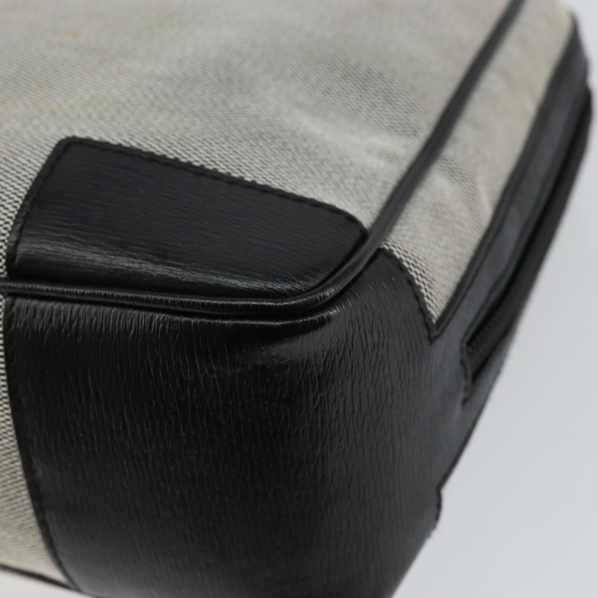 GUCCI Hand Bag Canvas Gray Gold 001 5155 Auth BA7115