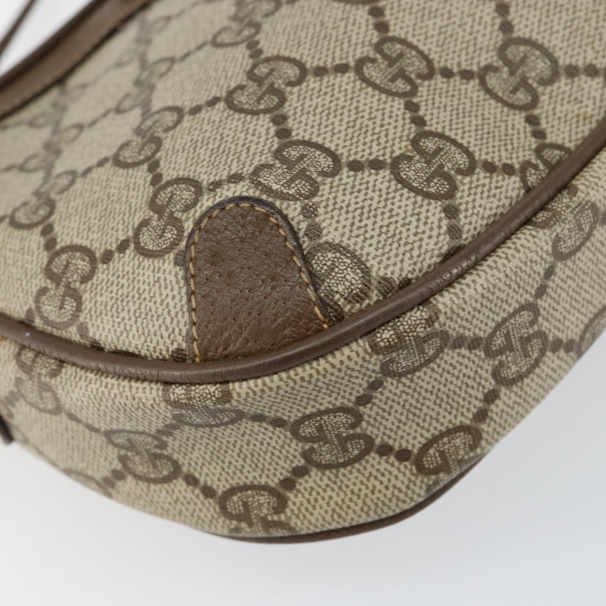 GUCCI GG Supreme Web Sherry Line Bag PVC Beige Gold 89 02 066 Auth BA7117