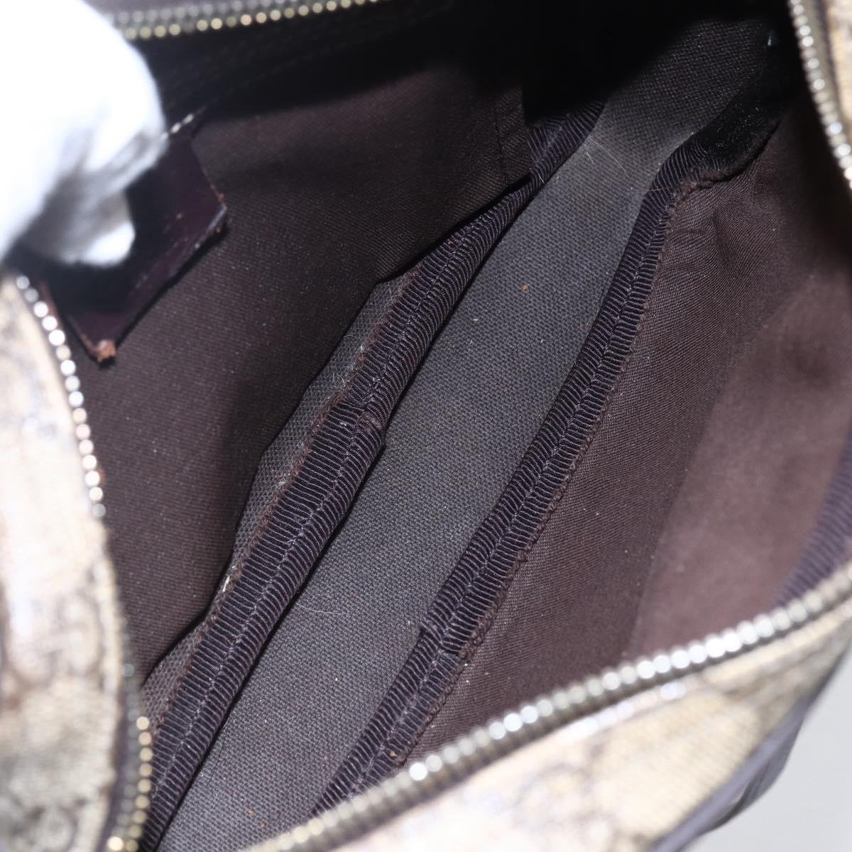 GUCCI GG Supreme Shoulder Bag PVC Beige Gold 201447 Auth BA7119