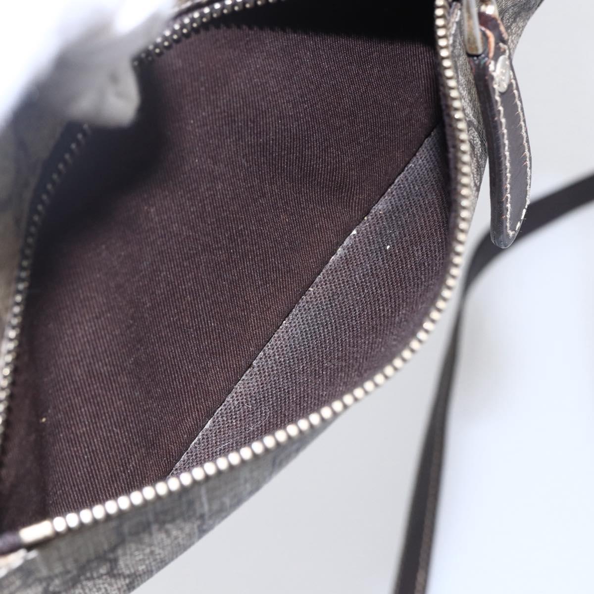 GUCCI GG Supreme Shoulder Bag PVC Beige Gold 201447 Auth BA7119