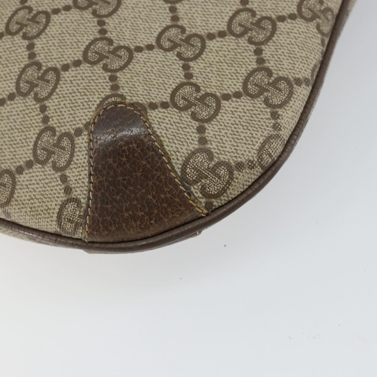 GUCCI GG Supreme Web Sherry Line Bag PVC Beige Gold 904 02 020 Auth BA7124