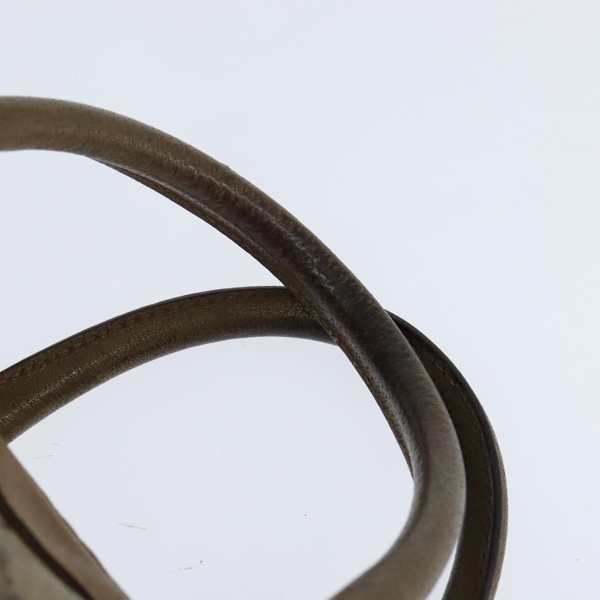 GUCCI GG Supreme Sherry Line Boston Bag PVC Beige Gold 002 098 0534 Auth BA7125