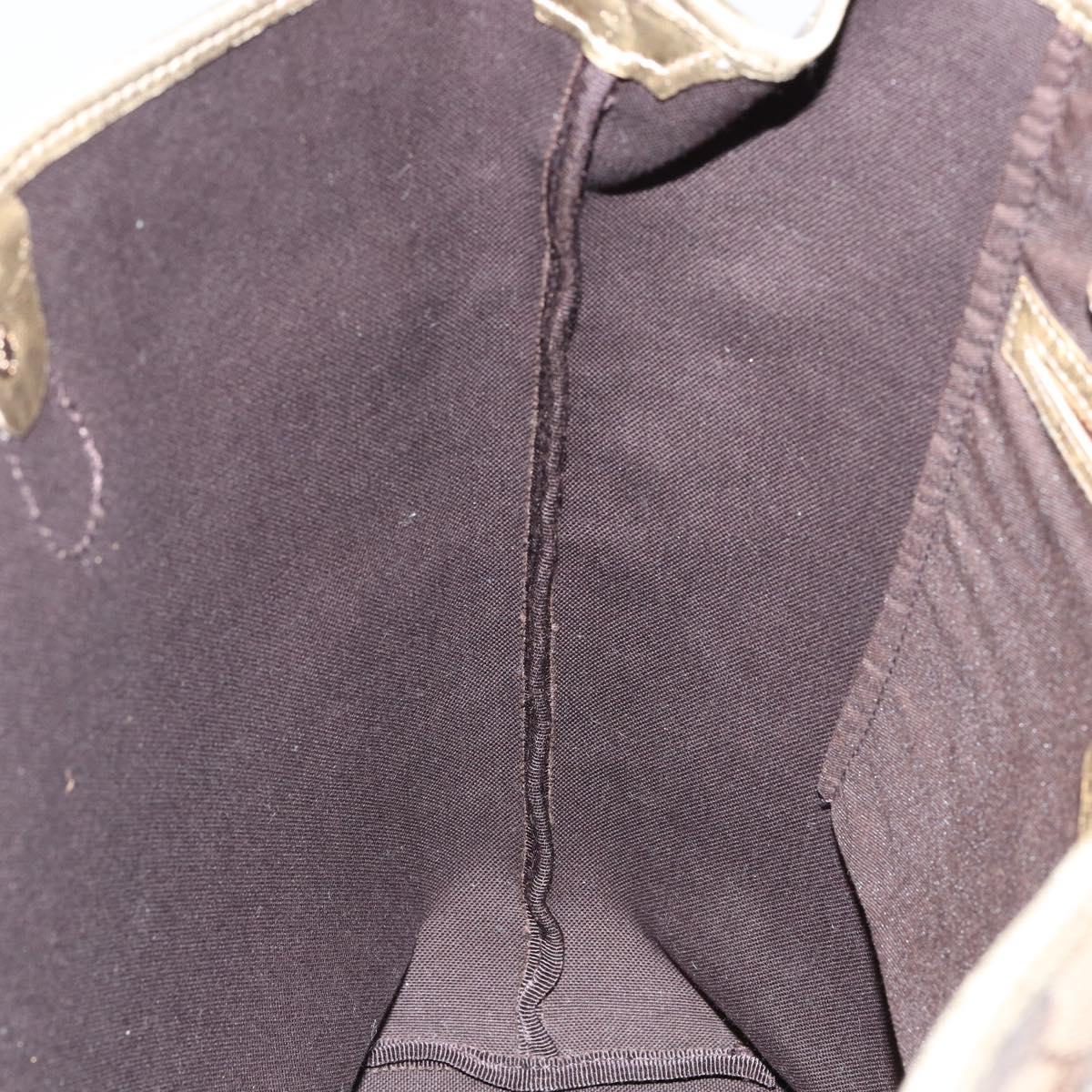 GUCCI GG Crystal Tote Bag Coated Canvas Beige Gold 189896 Auth BA7129