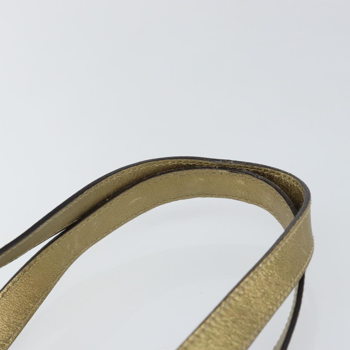 GUCCI GG Crystal Tote Bag Coated Canvas Beige Gold 189896 Auth BA7129