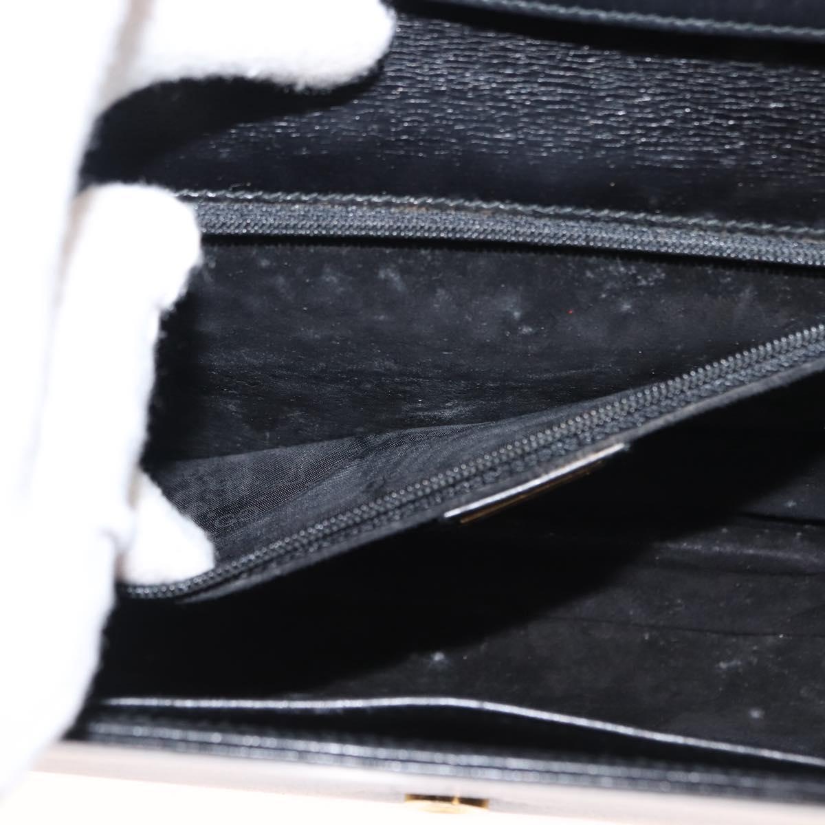 GUCCI Shoulder Bag Leather Black Gold 004 33 0241 Auth BA7133