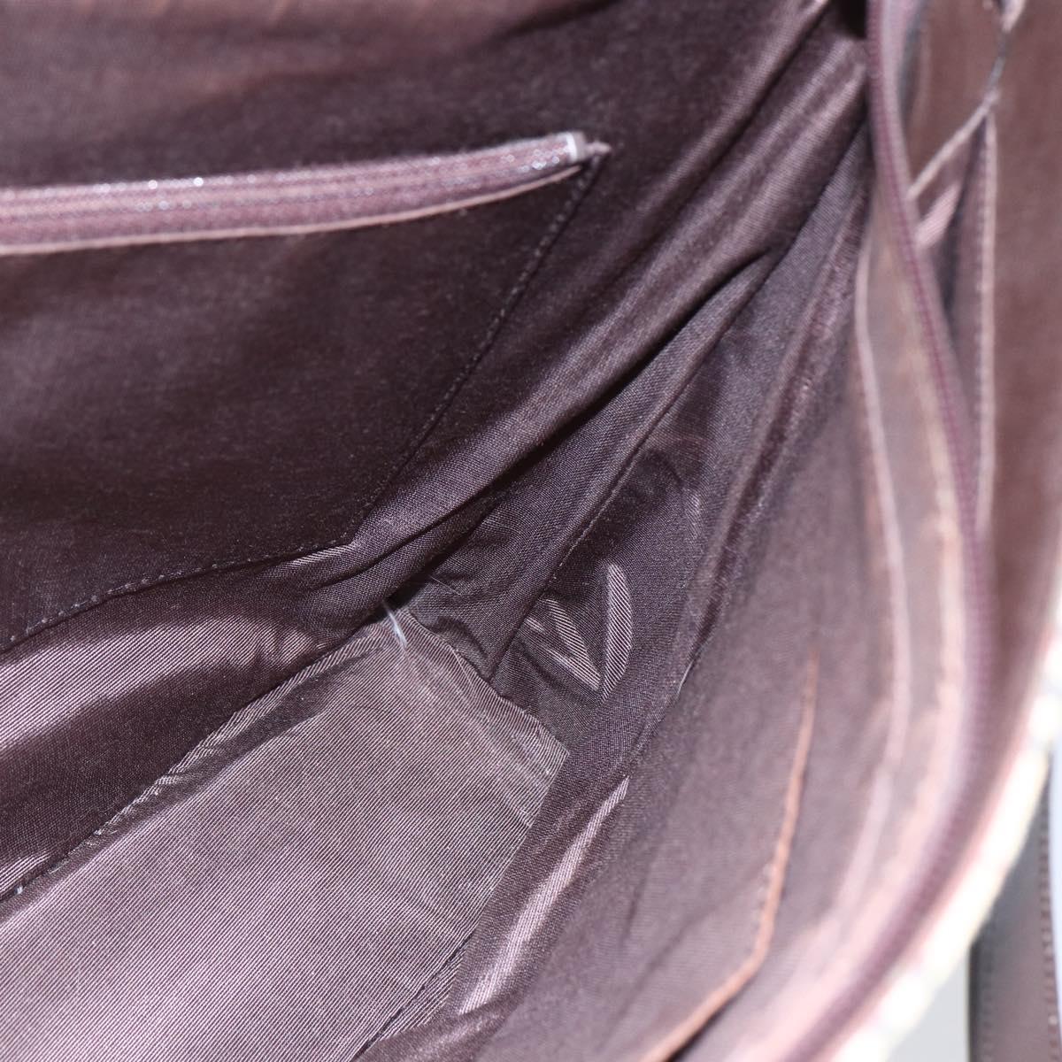 BURBERRY Nova Check Tote Bag Canvas Beige Silver Auth BA7138