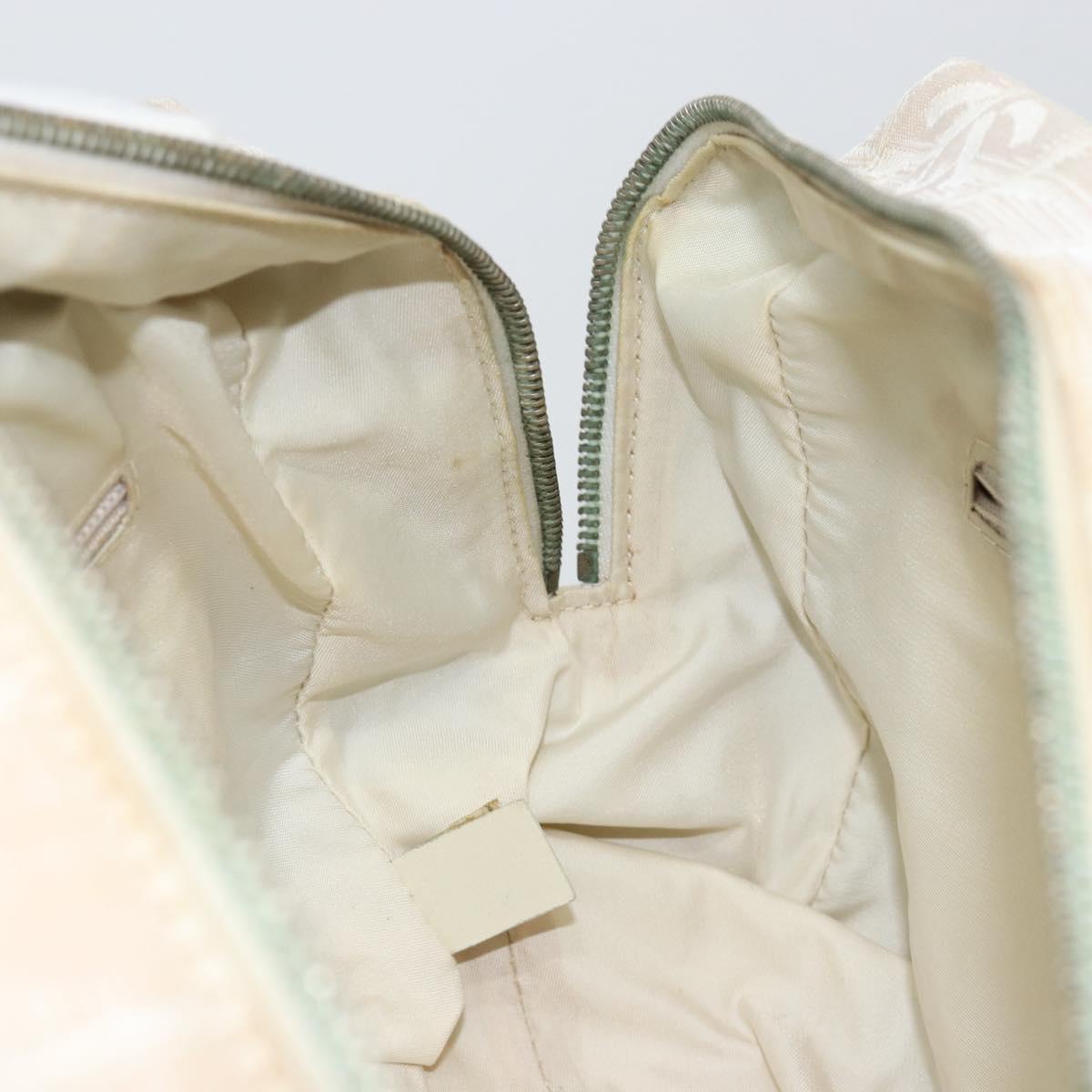 CHANEL New Travel Line Hand Bag Nylon Beige CC Auth BA7142