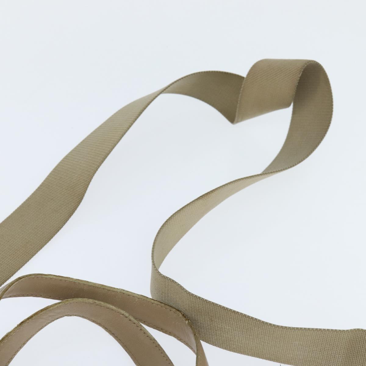 CHANEL New Travel Line Hand Bag Nylon 2way Beige Silver CC Auth BA7143