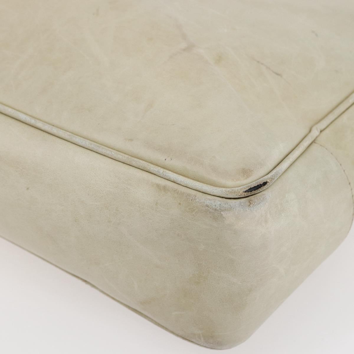 CHANEL Shoulder Bag Leather Beige Gold CC Auth BA7146