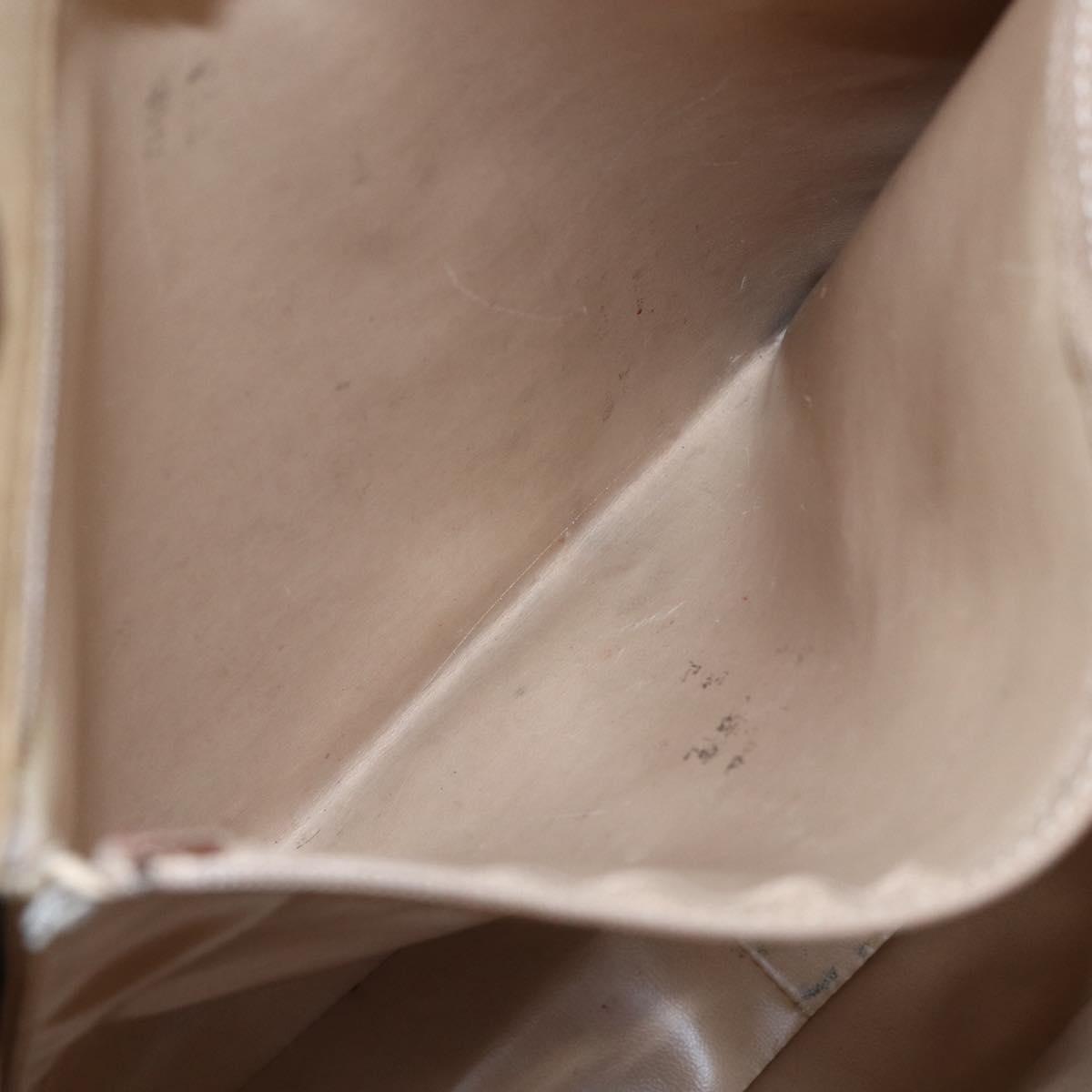 CHANEL Shoulder Bag Leather Beige Gold CC Auth BA7146