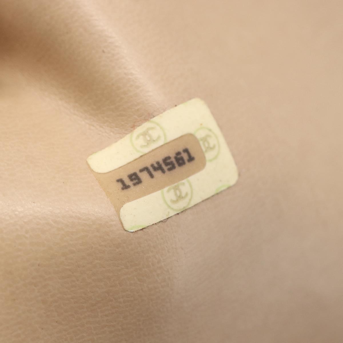 CHANEL Shoulder Bag Leather Beige Gold CC Auth BA7146