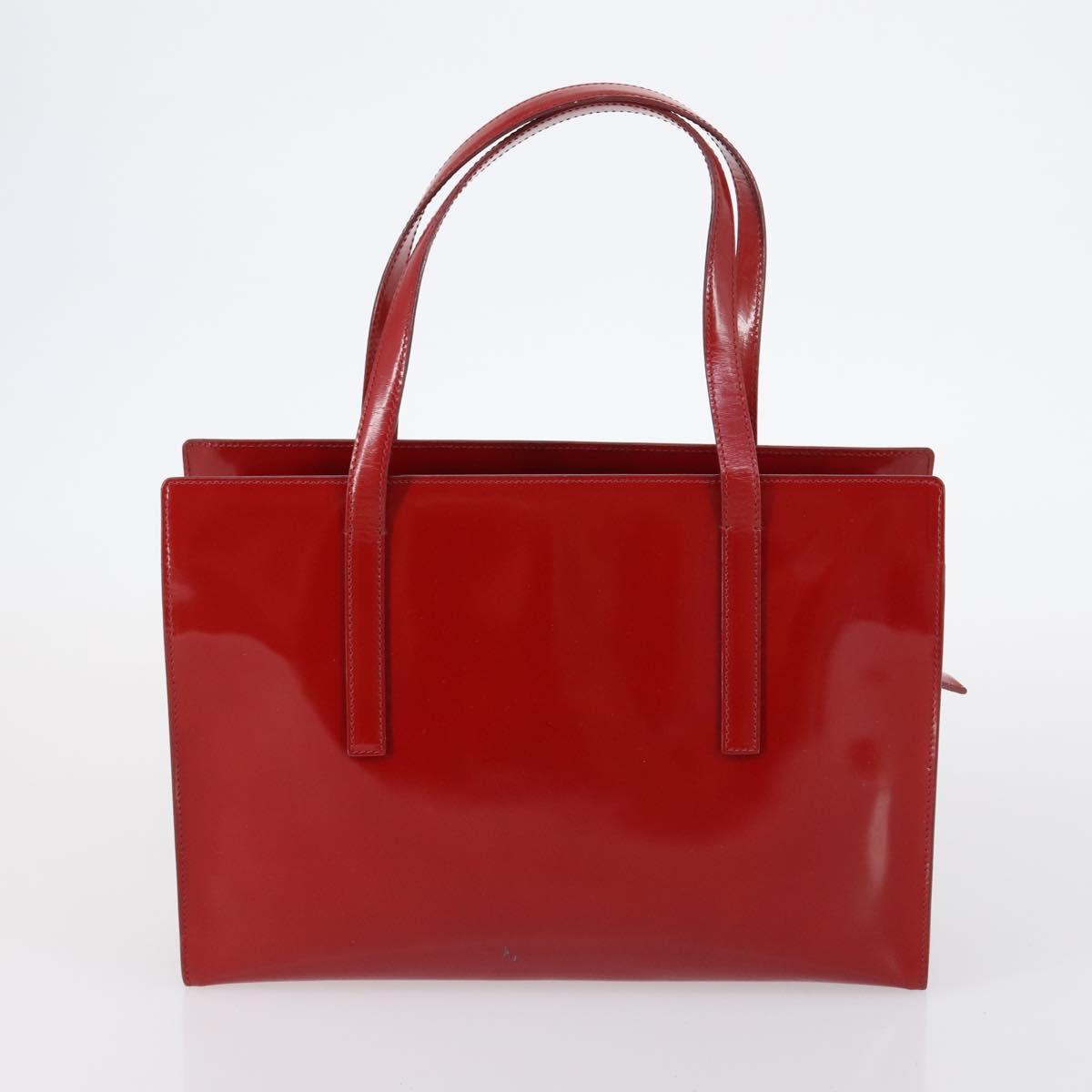 PRADA Tote Bag Leather Nylon 2Set Red Blue Auth BA7150