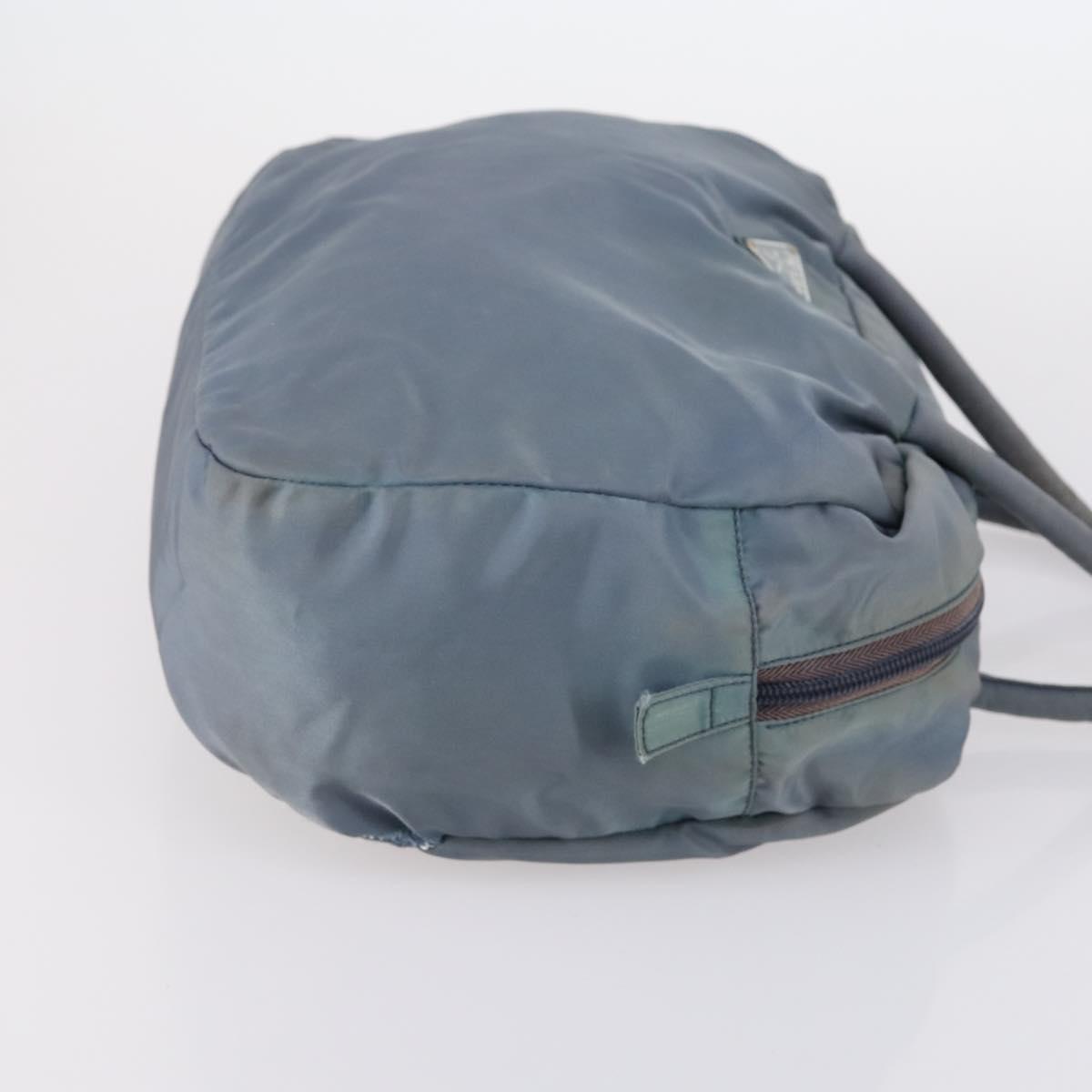 PRADA Tote Bag Leather Nylon 2Set Red Blue Auth BA7150