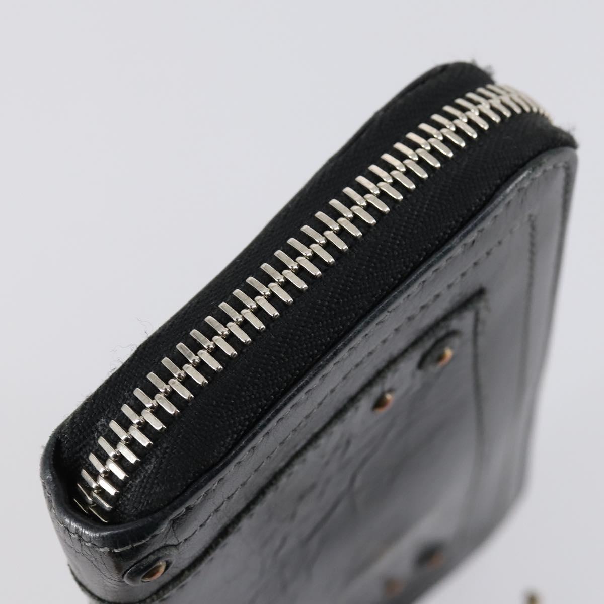 Chloe Hand Bag Leather 2Set Black Silver Auth BA7152