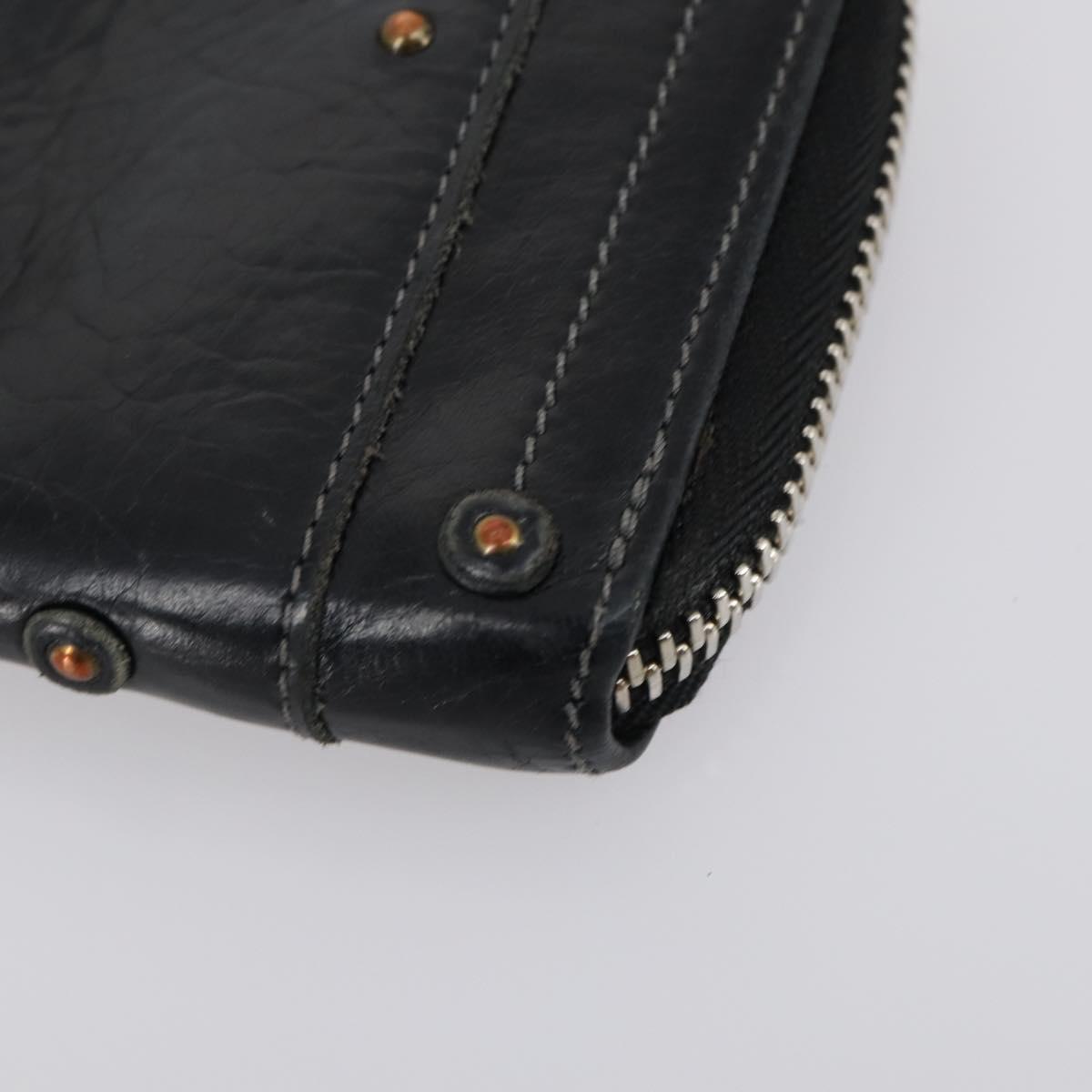 Chloe Hand Bag Leather 2Set Black Silver Auth BA7152