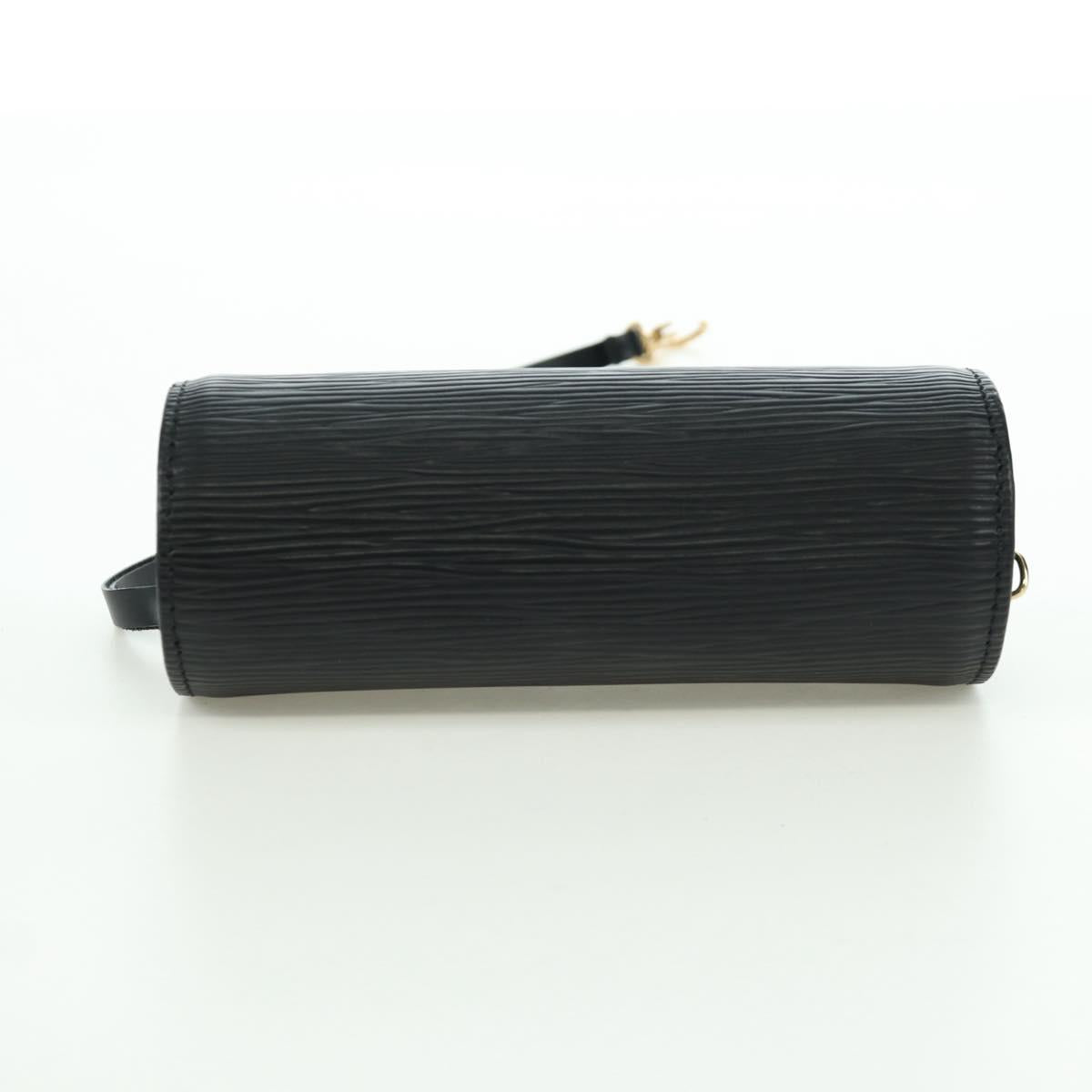 LOUIS VUITTON Epi Soufflot Pouch Black LV Auth BA716